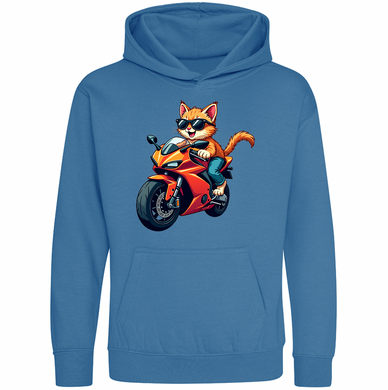 Kids Biker Biker Burmese Cat Childrens Hoodie