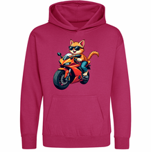 Kids Biker Biker Burmese Cat Childrens Hoodie