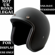 Matt Black - Daytona Low Profile D.O.T. Open Face Helmet -NOT UK Road Legal