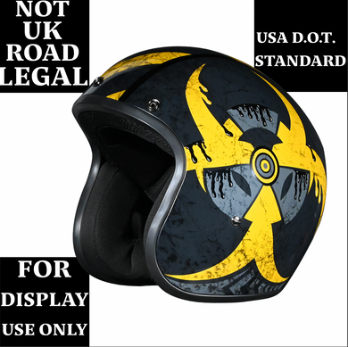 Daytona Lightning TOXIC Open Face D.O.T. Helmet - NOT UK Road Legal