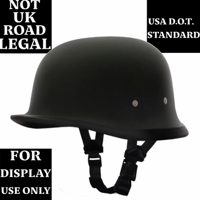 Daytona Matt Black GERMAN Helmet D.O.T - NOT UK Road Legal