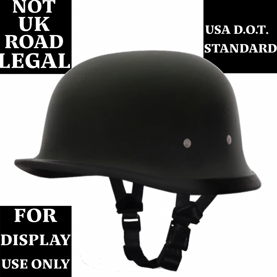 Daytona Matt Black GERMAN Helmet D.O.T - NOT UK Road Legal