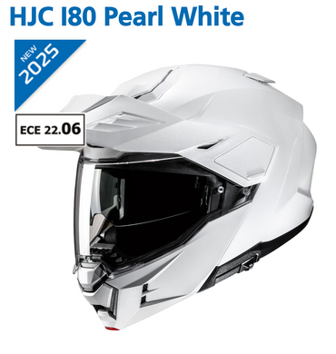 HJC I80 Flip Front Adventure Bike Motorcycle Helmet Pearl White