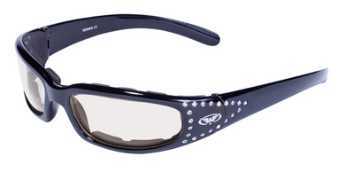 Women’s Foam Padded Reactive Lens Motorcycle Sunglasses