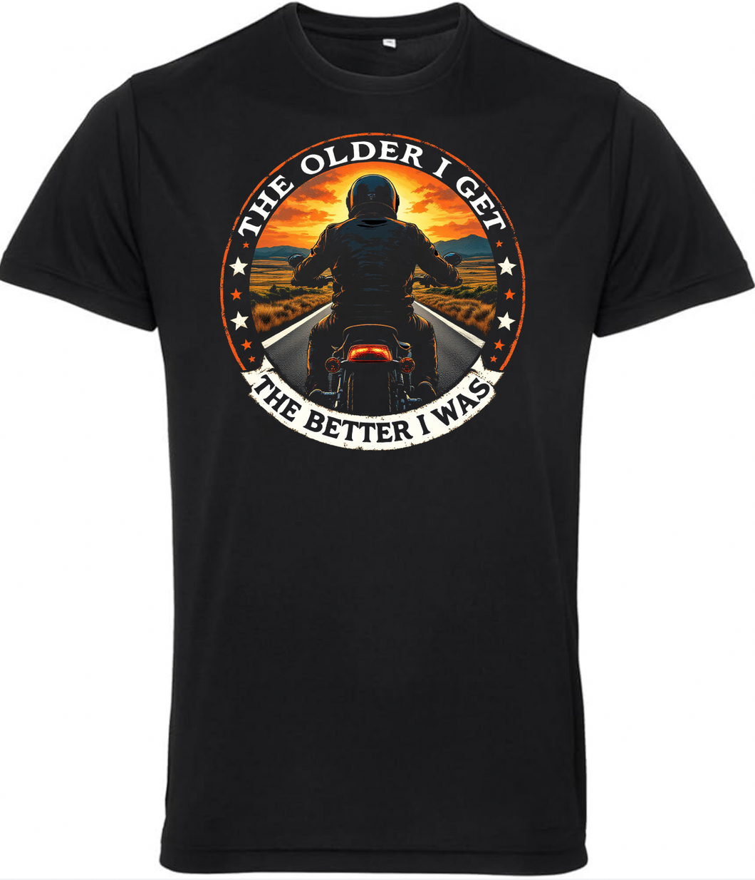 Older I Get Better I Was Sunset Old Guys Riding Bikes T Shirt