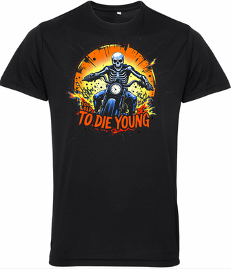 Too Old To Die Young Colour Explosion Biker T Shirt