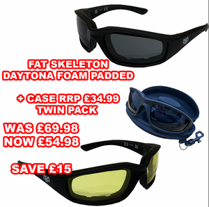 Fat Skeleton Foam Padded Daytona Smoke & Yellow Twin Pack Deal
