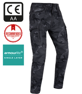 Oxford Original Approved AA Camo Cargo Armoured Riding Trousers