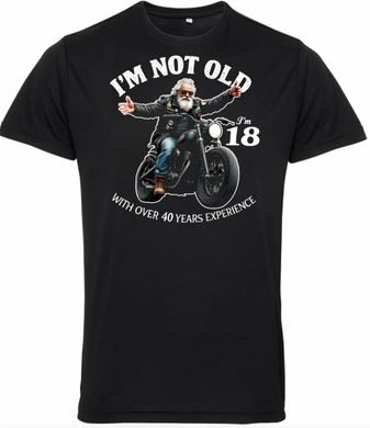 Old Guys Riding Bikes I'm 18 T Shirt