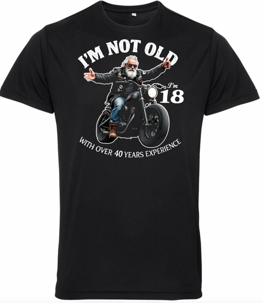 Old Guys Riding Bikes I'm 18 T Shirt