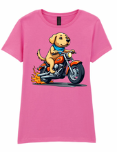 Ladies Biker Labrador Softstyle T Shirt