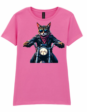 Ladies Biker Kitty Softstyle T Shirt