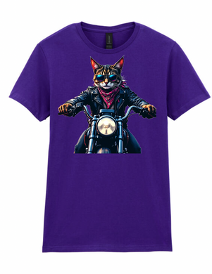 Ladies Biker Kitty Softstyle T Shirt