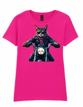 Ladies Biker Kitty Softstyle T Shirt