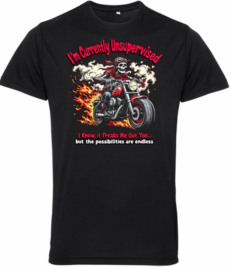 Old Guys Riding Bikes Currently Unsupervised Biker T Shirt