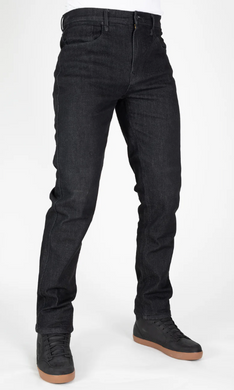 Motojean AA Armoured Black Denim Riding Jeans Straight Cut