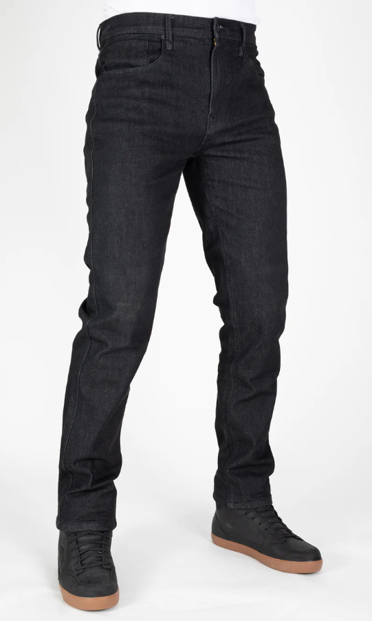 Motojean AA Armoured Black Denim Riding Jeans Straight Cut