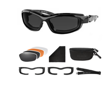 Bobster 916900-SSI Bobster Road Hog II Convertible Black Frame 4 Lenses