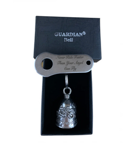 Never Ride Faster Than Your Angel Can Fly Guardian Bell & T Shirt Bundle