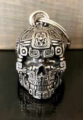 3D Mayan Skull Guardian Angel Bell