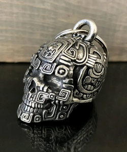 3D Mayan Skull Guardian Angel Bell
