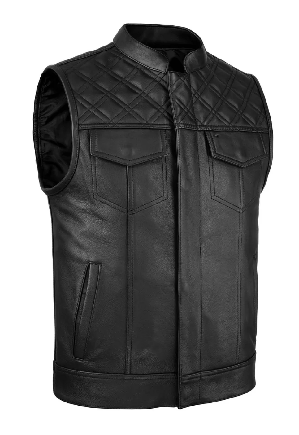 Club Style Leather Diamond Stitch Cut by Fat Skeleton