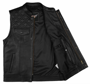 Club Style Leather Diamond Stitch Cut by Fat Skeleton