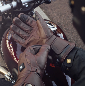Merlin Bednell CE2 Heated D3O Motorcycle Riders Brown Glove