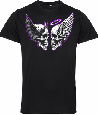 Fat Skeleton Sin or Salvation Skulls T Shirt