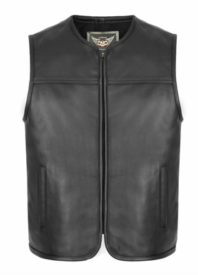 Collarless Club Euro Style Leather Cut by Fat Skeleton