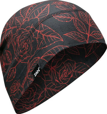 Zan Red Roses on Black Beanie