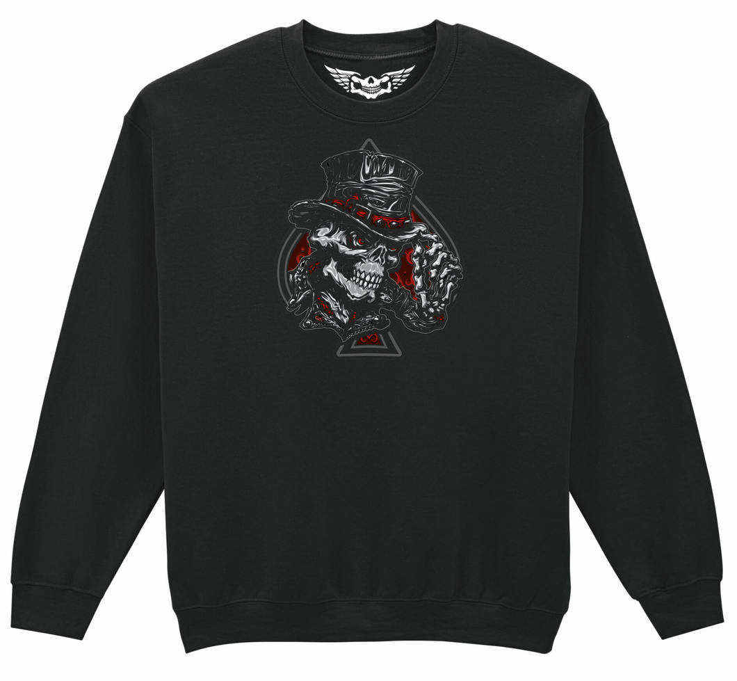 Fat Skeleton Top Hat Skull Sweatshirt