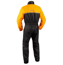 Rainseal One Piece Waterproof Biker Oversuit Black & Orange by Oxford