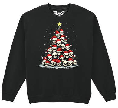 Fat Skeleton Skull Tree Christmas Sweatshirt