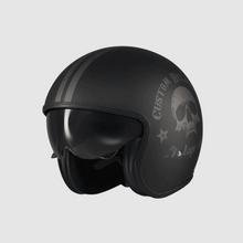 AXXIS HORNET S VINTAGE CLUB B1 – Matt Black Open Face Helmet Bundle - Fat Skeleton UK