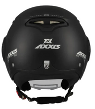 AXXIS METRO Matt Black Open Face Helmet Bundle - Fat Skeleton UK