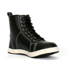 Hot Leathers BTM1014 Men's Black and White Leather 6-inch Bike Sneaker