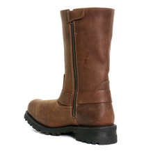 Hot Leathers Men's Rust Brown 11-inch Harness Motorcycle Biker Leather Boots BTM1001