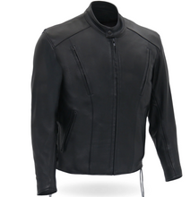Hot Leathers Men's USA Made Vented Premium Leather Motorcycle Biker Jacket with Side Lace