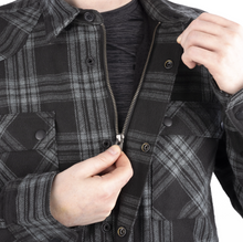 Oxford Kickback 3.0 Grey & Black Check  Armoured Riding Shirt - Fat Skeleton UK