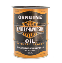Genuine Harley Davidson Oil Tin Can Money Box - Fat Skeleton UK