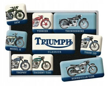 Triumph Classic Bikes 9-Piece Magnet Set - Fat Skeleton UK