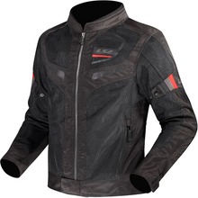 LS2 Garda Air MENS Mesh Textile Riding Jacket - Black / Red - Fat Skeleton UK