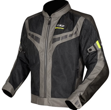 LS2 Garda Air MENS Mesh Textile Riding Jacket - Black / Hi-Viz Yellow - Fat Skeleton UK