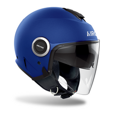 Airoh Helyos - Matt Blue Open Face Helmet - Fat Skeleton UK