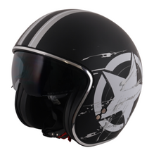 Stealth Open Face Helmet Distressed Star Design - Fat Skeleton UK