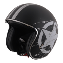 Stealth Open Face Helmet Distressed Star Design - Fat Skeleton UK