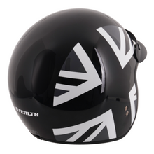 Mono Jack Gloss Black Open Face Helmet With Peak - Fat Skeleton UK