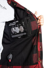 John Doe Armoured Moto Riding Shirt Red Check