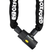 Oxford Alarm Chain10 10mm Square Motorcycle Lock & Chain with Alarm - Fat Skeleton UK